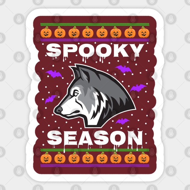 Spooky Season Wolf Sticker by SpookyWolves